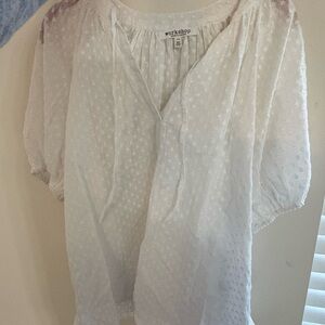 Workshop Republic Clothing Ivory Textured Blouse